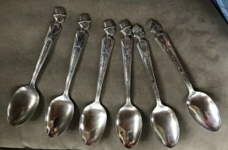 Set Of 10 Charlie Mccarthy Duches Silver Plated Spoons Vintage 1930 