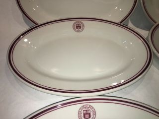 6 vintage Shenango China Harvard Club of York City Oval Platters Plates 9.  5” 4