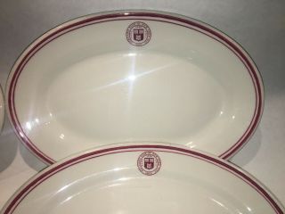 6 vintage Shenango China Harvard Club of York City Oval Platters Plates 9.  5” 6