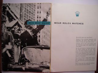 Vintage Rolex Brochure Booklet & Price List From 60s 