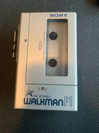 Vintage Sony Wm - F1 Walkman F1 Radio Fm Stereo Cassette Tape Player Rare