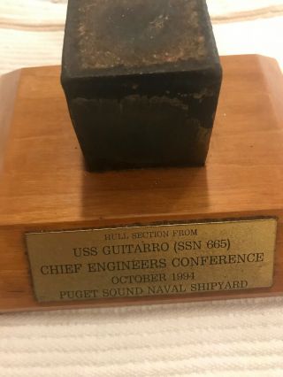 Vintage Submarine Hull Section Uss Guittaro Puget Sound Engineer Conference