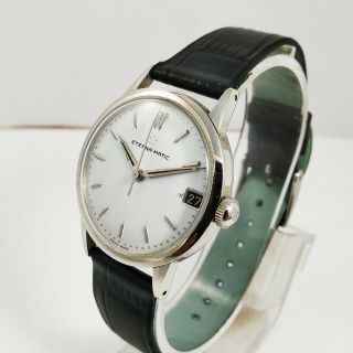VINTAGE ETERNA - MATIC AUTOMATIC DATE SWISS MADE MEN STAINLESS STEEL WRIST WATCH 3