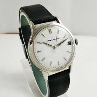 VINTAGE ETERNA - MATIC AUTOMATIC DATE SWISS MADE MEN STAINLESS STEEL WRIST WATCH 4