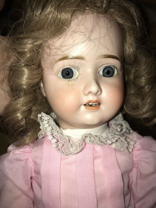 23” Antique German Bisque Doll Marked B.  5 1/2
