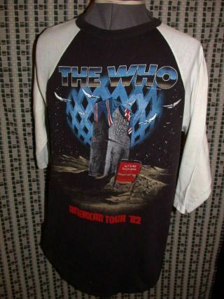 Vtg 80s The Who Rock 82 American Tour Concert Shirt