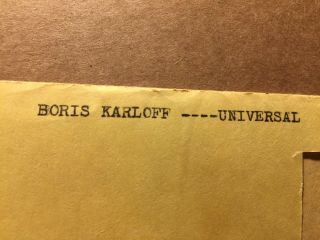 Boris Karloff Rare Vintage Autographed Photo Frankenstein 9