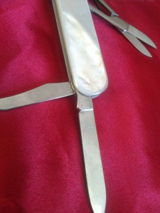 Vintage Victorinox Classic Mother Of Pearl Swiss Army Knife Very