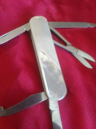 Vintage Victorinox Classic Mother of Pearl Swiss Army Knife Very 8