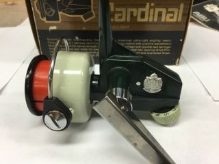 Zebco Cardinal 3 spinning reel,  box,  papers,  wrench,  oil,  made in Sweden by ABU 3