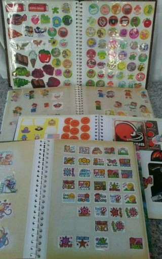 Vintage 1980s Sticker Books 4 Albums Full Of Stickers Scratch N Sniff And Others