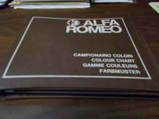 1969 Alfa Romeo Color/upholstery Selector Rare Dealer Spiral - Bound Book