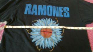 Vintage Ramones T - Shirt Acid Eaters Sz L 90s Band Punk Very Rare Flower