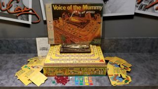 Vintage Voice Of The Mummy Board Game Milton Bradley Almost Complete Red Jewels