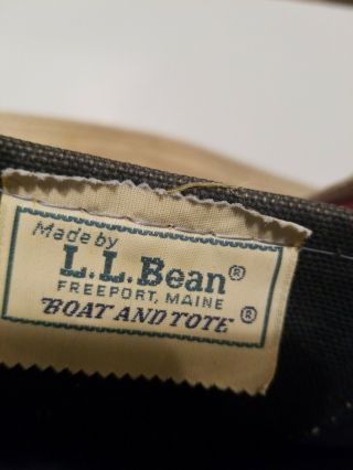 Vintage LL Bean Freeport Maine Blue and Red Boat and Tote 2