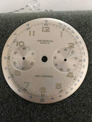 Universal Geneve Uni - Compax Vintage Dial.  Beautful 33.  5 Mm Fits 285