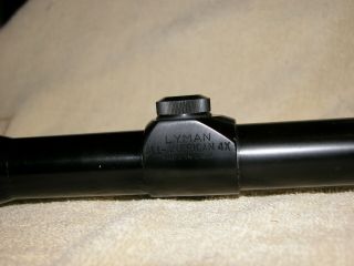 Vintage Lyman 4X All - American Rifle Scope Fine Crosshair Reticle w/Dot 7