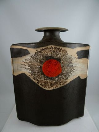 Vintage Robin Hopper Landscape Series Bottle Vase Canadian Art Pottery Rare
