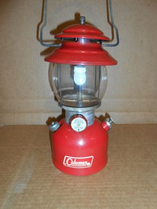 Vintage Coleman Model 200a Red Gas Lantern 1965 Sporting Goods