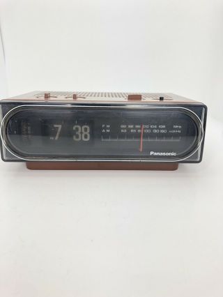 Vtg Panasonic Rc - 6015 Back To The Future Flip Alarm Clock Am/fm Radio