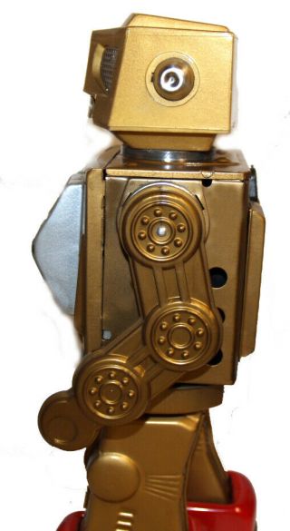 Horikawa Robot Japan Tin Toy Vintage 1960s Rare Gold Attacking Martian Astronaut 3