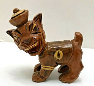 Rare - Vintage Carter Hoffman Ohio University Carved Mascot " Rufus The Bobcat "