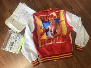 Vintage 1990 Wwf Hulk Hogan Jacket Size Medium M,  Press Release,  Wall Hang