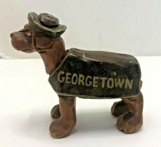 Rare - Carter Hoffman Georgetown University Carved Mascot " Terrier "