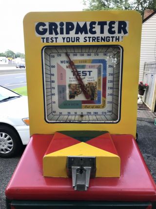 Coney Island Vintage Grip Meter Arcade Machine