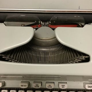 Vintage 1960 ' s Hermes 3000 Portable Typewriter Seafoam No Case 7