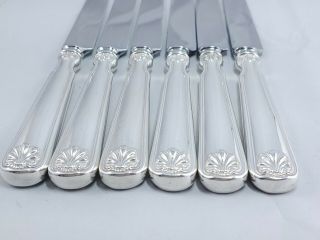 Tiffany & Co.  Shell & Thread 1905 Sterling Silverware Dinner Knife Set of 6 3