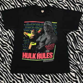 Vintage 1990 Wwf Hulk Hogan Hulk Rules Shirt Medium/ Small 90’s Wrestling Wcw