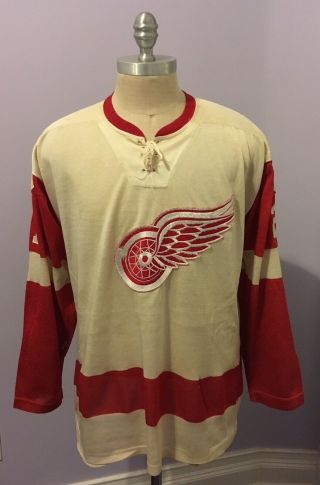 Vintage Detroit Red Wings Style Durene Hockey Jersey Game Worn