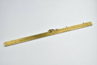French Drafting Drawing Instrument Geometry Folding Ruler 18th Century Signed 4