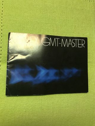 Vintage Rolex Gmt - Master Booklet 1981/6 Usa English Version.