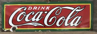 Rare 1930’s Coca Cola Porcelain 4 Color Soda Sign