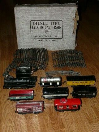 Vintage Marx O Gauge Scale Train Set And 027 Gauge Tracks -