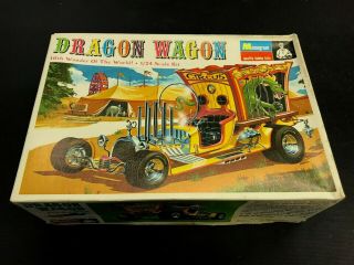 Vintage 1969 Monogram Dragon Wagon 1/24 Model Kit Unassembled Complete?