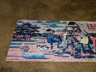 Vintage Levis Advertising Poster 1950s - 60 ' s Cowboys At Cookout 2