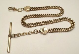 Antique Victorian Ornate Gold Filled Pocket Watch Holder Chain Fob (23.  4g)