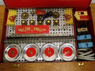 Vintage A.  C.  Gilbert Erector Set 6 1/2 All Electric 100 Complete 12 2