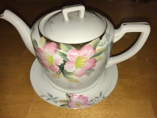 Teapot Tea Pot & Lid Noritake Vintage Azalea China Red Mark