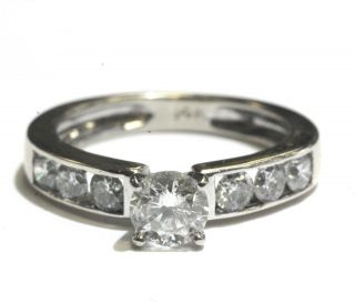 14k white gold 1.  13ct round diamond engagement ring 3.  4g estate vintage 2