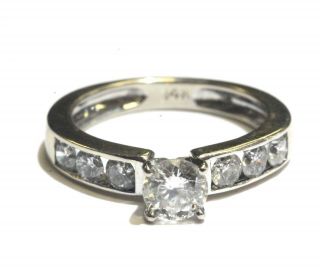 14k white gold 1.  13ct round diamond engagement ring 3.  4g estate vintage 5
