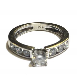 14k white gold 1.  13ct round diamond engagement ring 3.  4g estate vintage 7