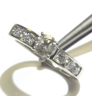 14k white gold 1.  13ct round diamond engagement ring 3.  4g estate vintage 8