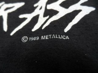 Vintage Metallica Metal Up Your Ass T - Shirt Men ' s Size Large 42 - 48 1987 - 89 Black 3