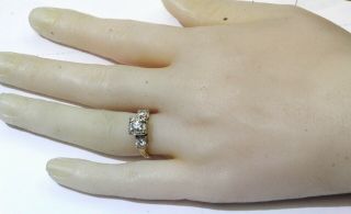 14k yellow gold.  85ct vintage diamond engagement ring 4g estate vintage 6
