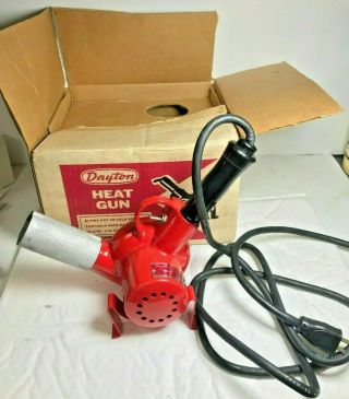 Red Vintage Dayton Electric Heat Gun 115 Volts Max 750 Degree 2z045b Exc.  Cond.