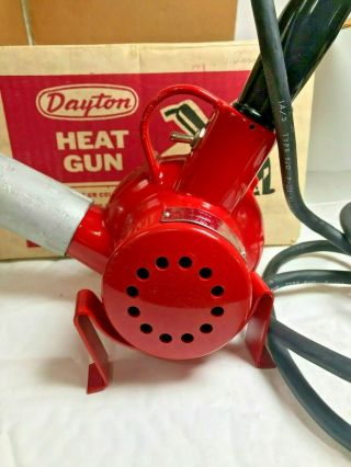RED Vintage Dayton Electric HEAT GUN 115 Volts MAX 750 Degree 2Z045B Exc.  Cond. 4